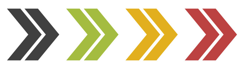 Arrow set icon. Colored arrow symbols. Isolated vector graphic elements with arrows