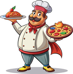 Chef Design Logo template, Restaurant logo, chef mascot logo design, chef cartoon character