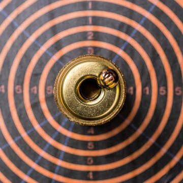Rifle bullet over target background