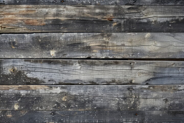 Detailed view of a wooden wall showing peeling paint and weathered texture