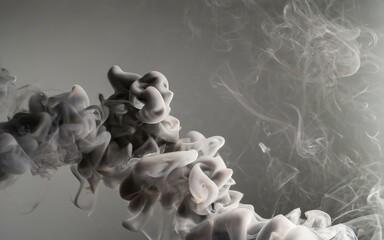Smoke. Realistic Smoke Fog. Design element. White fog or smoke on dark copy space background.