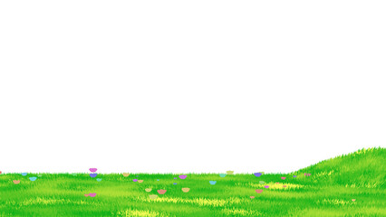 Fototapeta premium green grass field at night lightning background 3D rendering