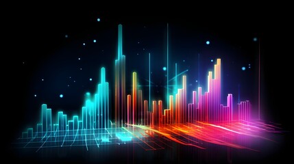Multicolor music equalizer background for active events
generated ai