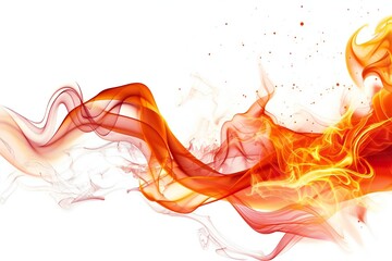 Fire design element isolated on white background Generative Ai 