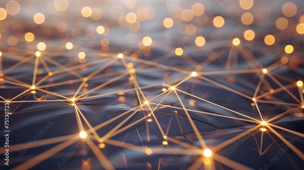 Aufkleber 3d rendering of network business concept