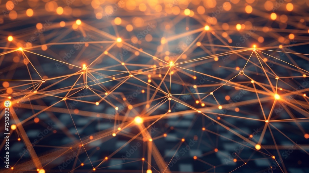 Aufkleber 3d rendering of network business concept