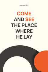 Christian Easter card with Bible verse. Christian banner, greeting, printable.