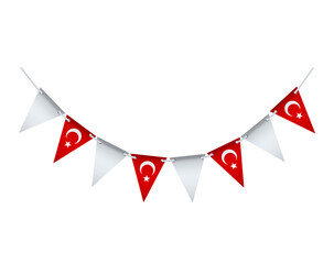Garland from the flag of Turkey 
