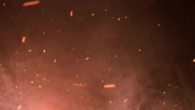 Fire and smoke ash background. Fire and smoke particles background