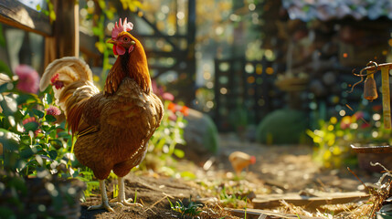 Central Europian authentic chicken farm 