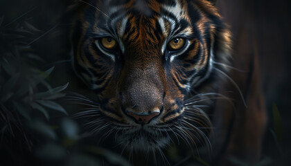 The unwavering gaze signifies nature's food chain - where predators exert dominance and survival instincts reign.