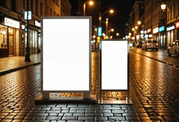 Billboard mockups
Urban advertising
City marketing design
Vertical poster display
Sidewalk promotion concept ai generated