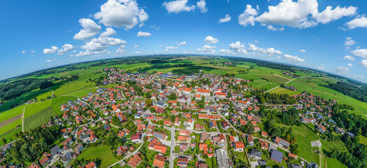 Markt Rettenbach im Unterallgäu in Schwaben von oben