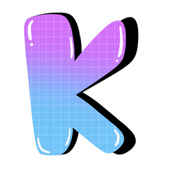 Gaffiti alphabet letter K