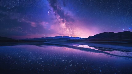 Fototapeta na wymiar Breathtaking pictures of the night sky featuring the Milky Way, a stunning natural phenomenon.