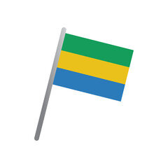 gabon flag icon vector