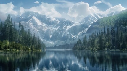 landscape view of snow-covered mountains in the Arctic