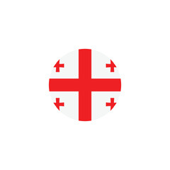 georgia flag icon vector - obrazy, fototapety, plakaty
