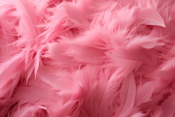 Fluffy pink feathers. Fashion light. Generate Ai