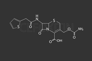 cefoxitin molecular skeletal chemical formula