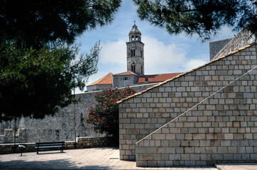 Church at Dubrovnik in the eighties. Croatia. Former Joegoeslavia in the eighties