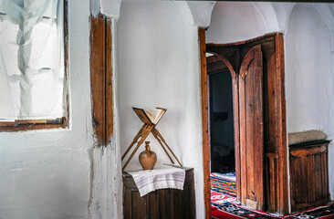 Interior Mosque with Koran Mostar Croatia. Former Joegoeslavia in the eighties. Bosnia en...