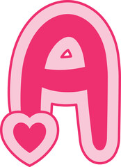 A Heart Alphabet Valentine Day Font