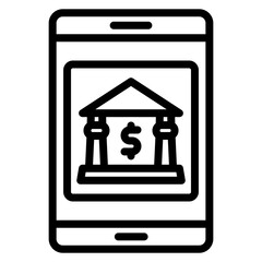 Banking App icon vector image. Can be used for Banking.