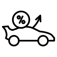 Car Loan Rates icon vector image. Can be used for Banking.