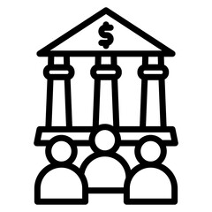 Credit Union icon vector image. Can be used for Banking.