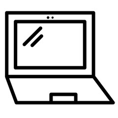 Laptop icon vector image. Can be used for Augmented Reality.