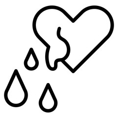 Bleeding Heart icon vector image. Can be used for Politics.