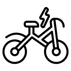 Electric Bicycle icon vector image. Can be used for Personal Transportation.