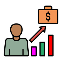   Job Promotion line filled icon