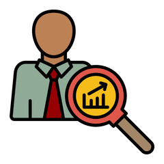   Assessment line filled icon