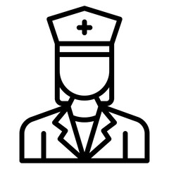 Paramedic Female icon vector image. Can be used for Emergency Service.