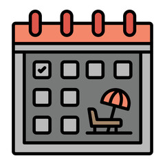   Holiday line filled icon