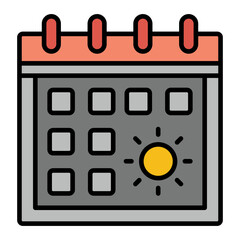   Summer line filled icon