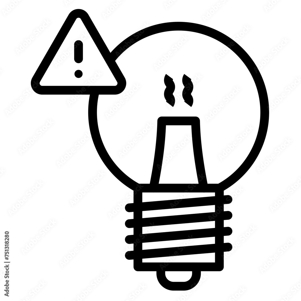Aufkleber light pollution icon vector image. can be used for lighting.
