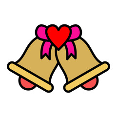   Wedding Bells line filled icon