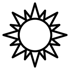 Sun icon vector image. Can be used for Lighting.