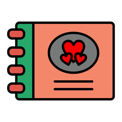   Guest Book line filled icon