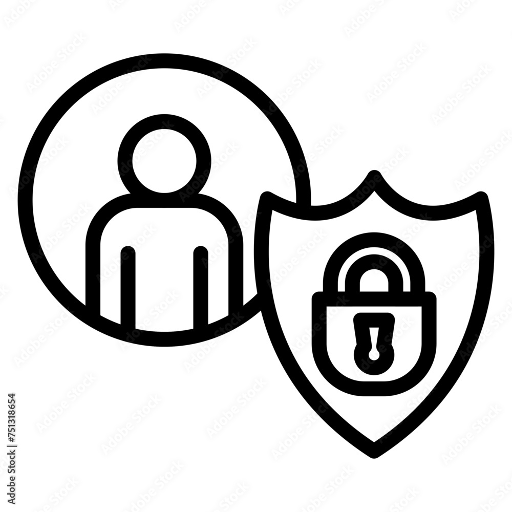 Aufkleber end user privacy icon vector image. can be used for privacy.