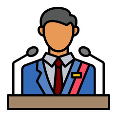   Speech line filled icon