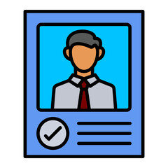   Candidate line filled icon