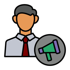   Campaign line filled icon