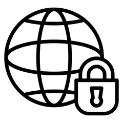 Cyber Privacy icon vector image. Can be used for Privacy.