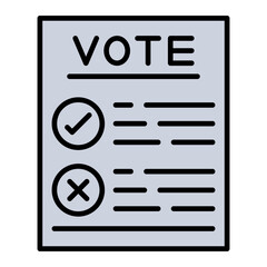   Ballot line filled icon