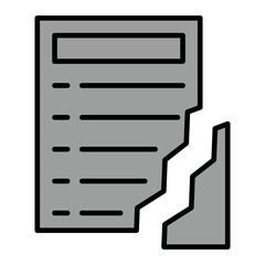   Data Loss line filled icon