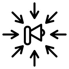 Fototapeta premium Advertising Impact icon vector image. Can be used for Survey.